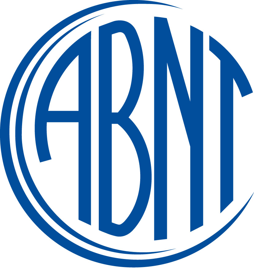 logomarca da ABNT na cor azul. 